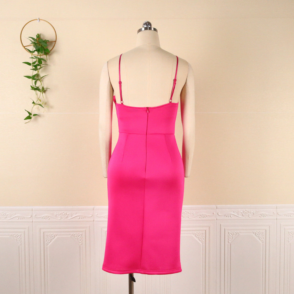 Plus Size Sexy Spaghetti Straps Sleeveless Tight Rose Floral Party Dress Women Dress Party Dresses